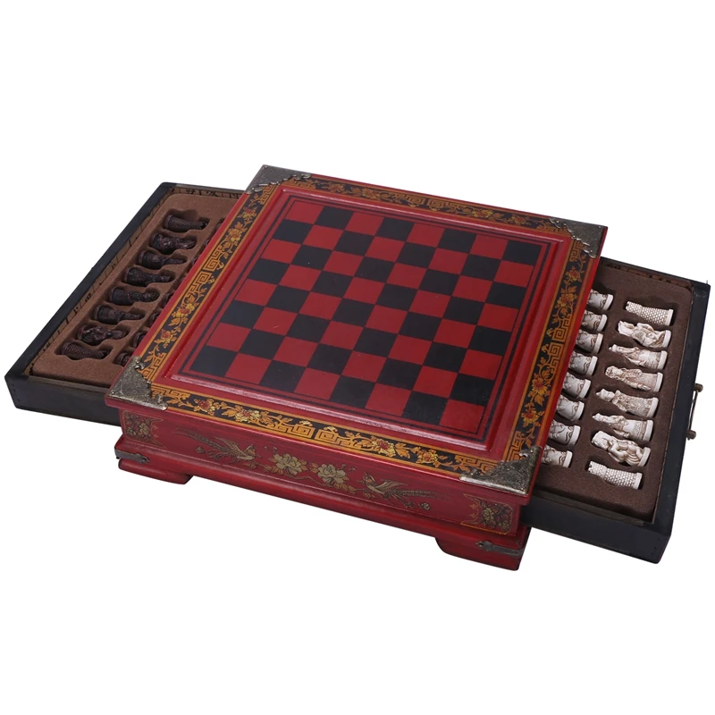 32Pcs/Set Wooden Table Chess Chinese Chess Games Resin Vintage Collectibles Gift Chessman Christmas Birthday Premium Gifts Enter - Image 4