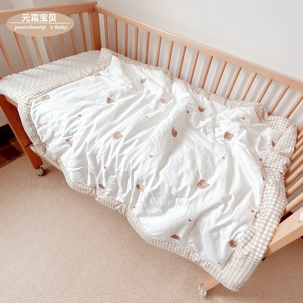 Class a Pure Cotton Embroidered Baby Quilt Newborn Baby Kindergarten Summer Cool Quilt All Year Round Breathable