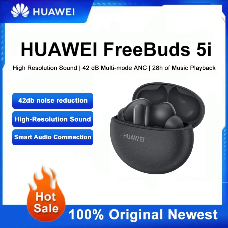 

IN STOCK Original HUAWEI Freebuds 5i TWS Earphones Wireless Headphones 10mm Dynamic Unit ANC 42dB Hi-Res High-Res Sound Quality