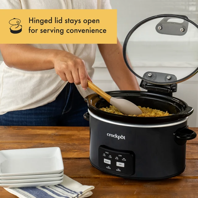 Crockpot mijoteuse électrique programmable avec couvercle à