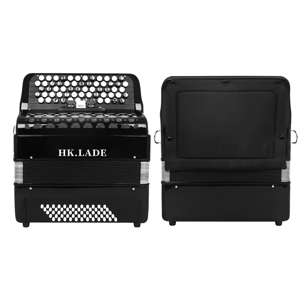 HK.LADE AH-110 Bayan Akkordeon, 62 Tasten, 60 Bass-Akkordeon mit Taschengurt, professionelles Tastaturinstrument für Leistung – Detail 3