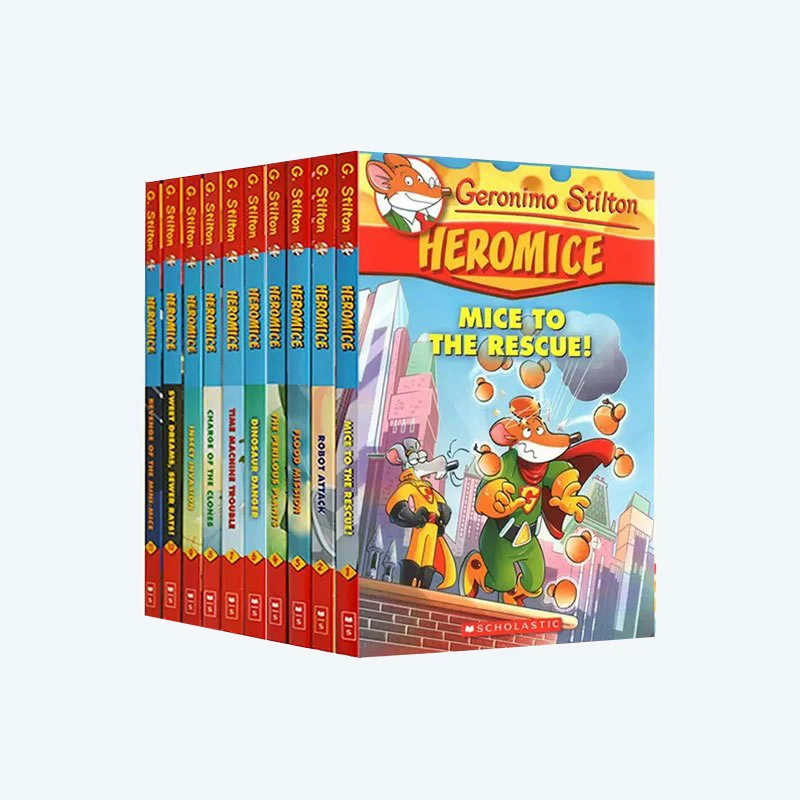 

10 Books Geronimo Stilton Heromice Original Picture Book Children Reading Young-Adult Novel English Comic Story Book