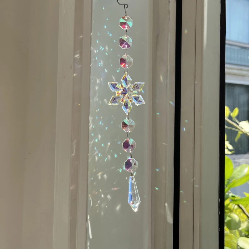 Christmas Tree Decorations Window Decorations Pendants Crystal Sun Catchers Acrylic Snowflake Flakes Car Hooks