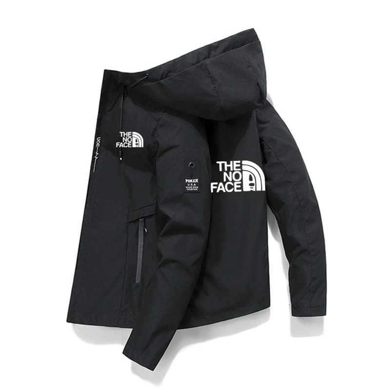 

Демисезонная брендовая мужская ветрозащитная куртка на молнии, Повседневная Высококачественная бейсбольная куртка с капюшоном, уличная спортивная куртка
