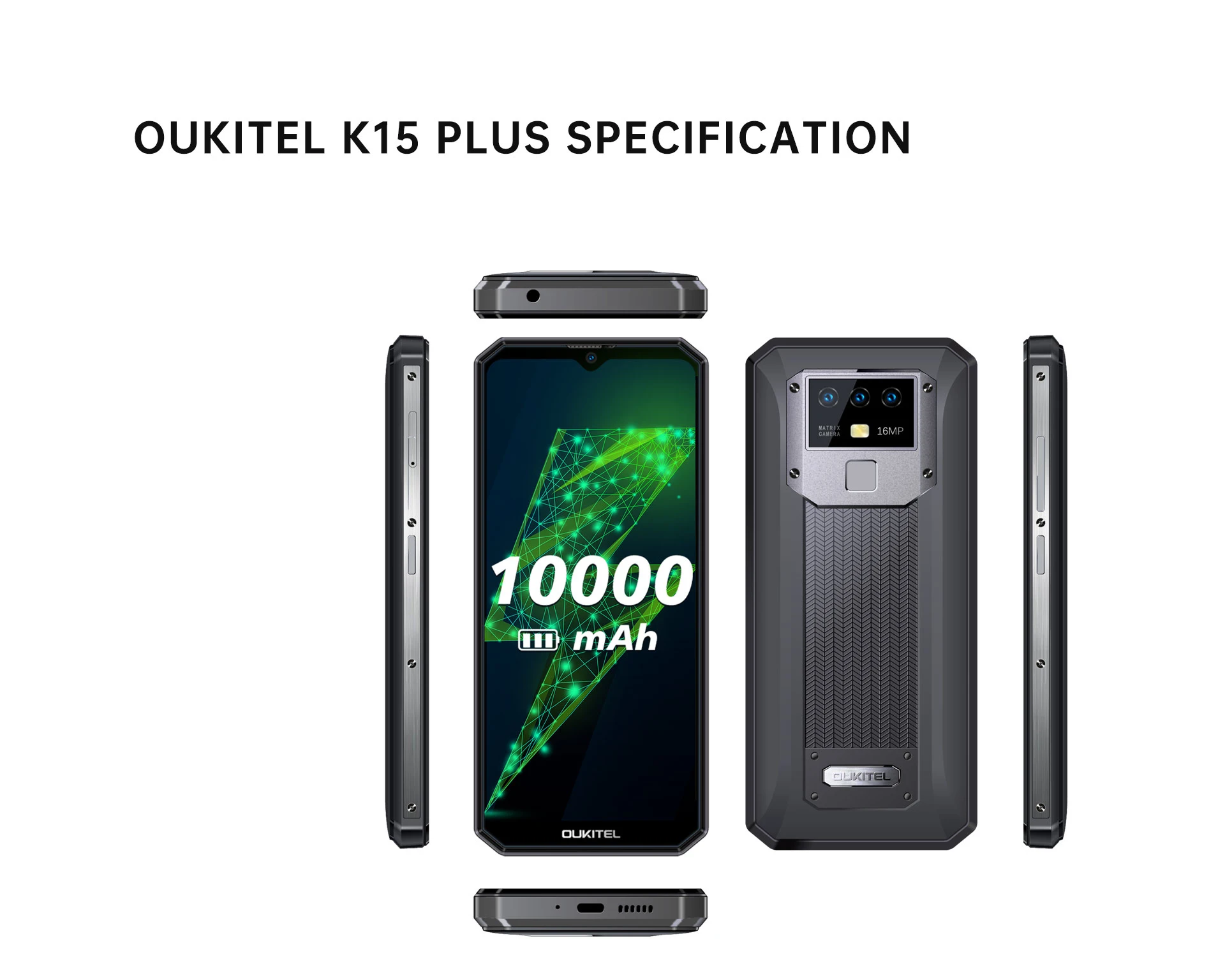 best android cellphones OUKITEL K15 Plus 6.52" 10000mAh 4G LTE Smartphone 4GB RAM 32GB ROM Cell Phone Quad Core Android 10 Mobile Phone MT6761 NFC cellphones for gaming