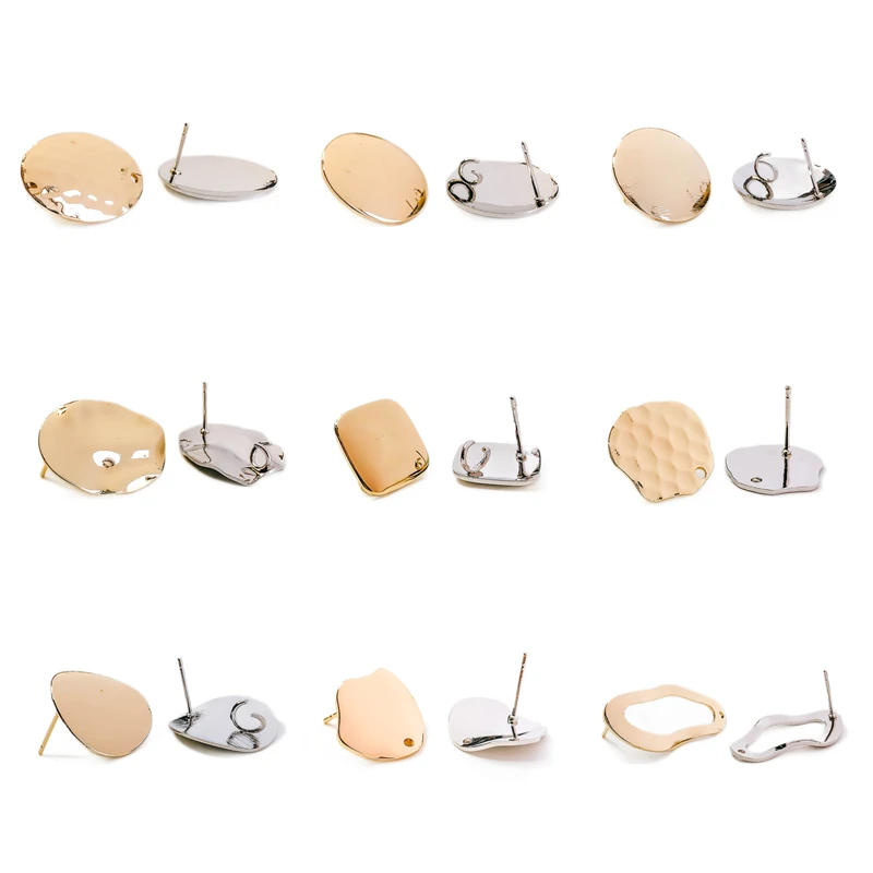 

Простые позолоченные круглые серьги Kc для женщин и девушек, искусственный материал ручной работы, 10 шт.