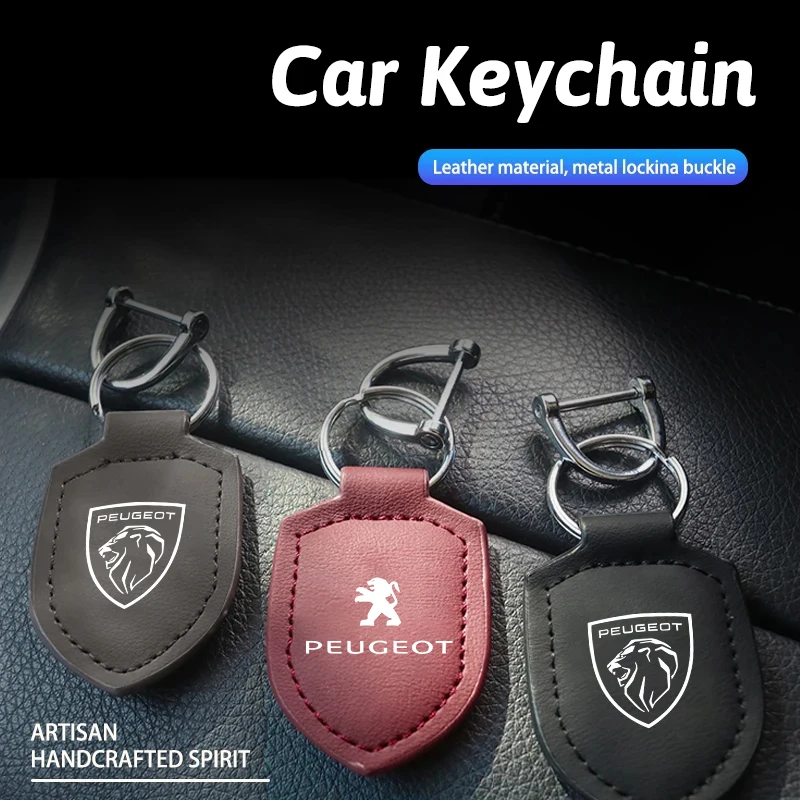 Car Key Ring Shield Keychain Buckle Accessories For Peugeot 206 307 308 3008 207 208 407 508 2008 408 4008 Rifter 5008