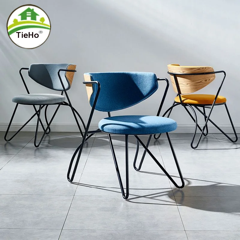 

Living Room Kitchen Ashtree Wood Dining Chair Modern Minimalis Iron Backchairs Household Indoor Leisure Stool Home Furniture
