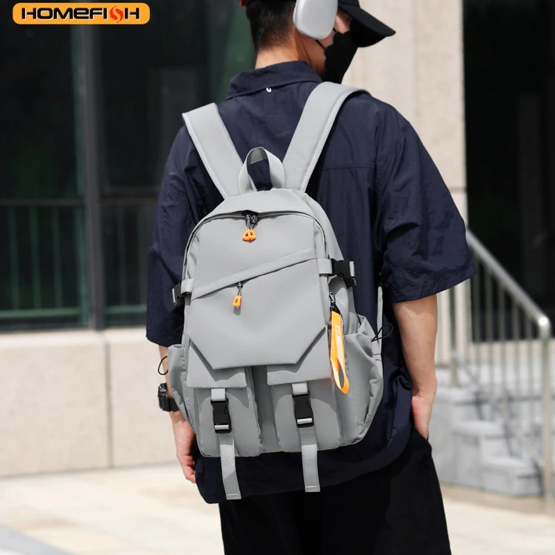 HOMEFISH Luxury Men's Backpack Large Capacity Waterproof Travel Fashion School Bag for Men