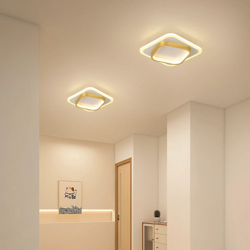 dindalled plafoniera moderna a led per corridoio scale camera da letto bagno lam vista 1 Plafoniera LED Rotonda Alluminio Nero — Bagno e Corridoio - immagine 11