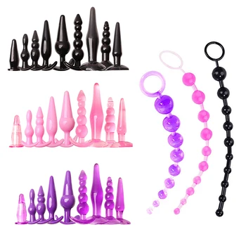 For Men Women Adult Games Soft Silicone Anal Plugs Anal Beads Dildo Butt Plug Prostate Massage Unisex Sexy Stopper Adult Sex Toy