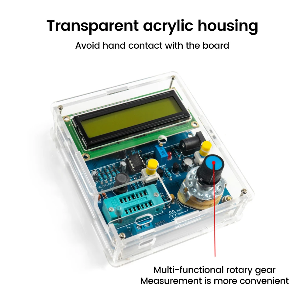 DC5V hochpräzises digitales Induktions-und Kapazitäts messgerät LCD-Frequenz messer mit USB-Datenkabel-DIY-Kits