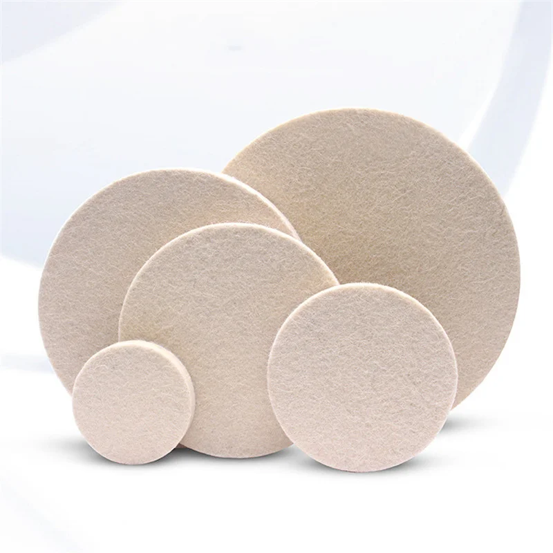Polierpads Wollfilz Polierpad 75mm 100mm 125mm 150mm 180mm Rad für Glas Edelstahl Politur Reparatur Scratche – Detail 1