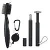 Golf Clean Tool Set Retractable Golf Club Brush and 2 Golf Club Groove Sharpener for U & V-Grooves Portable Golf Brush Tool Kits 1