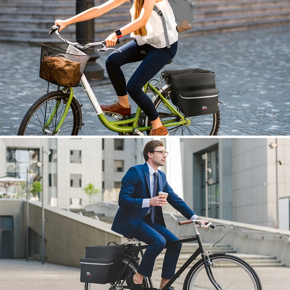 Bike Bag Panniers Rear Rack Bag 30L Large Capacity Water Resistant Bicycle Trunk Saddle Bicycle Width Less Than 4.7inch bicycle bag