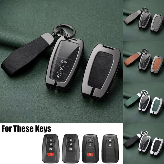 Zinc Alloy Leather TPU Car Remote Key Fob Case Cover For Toyota
