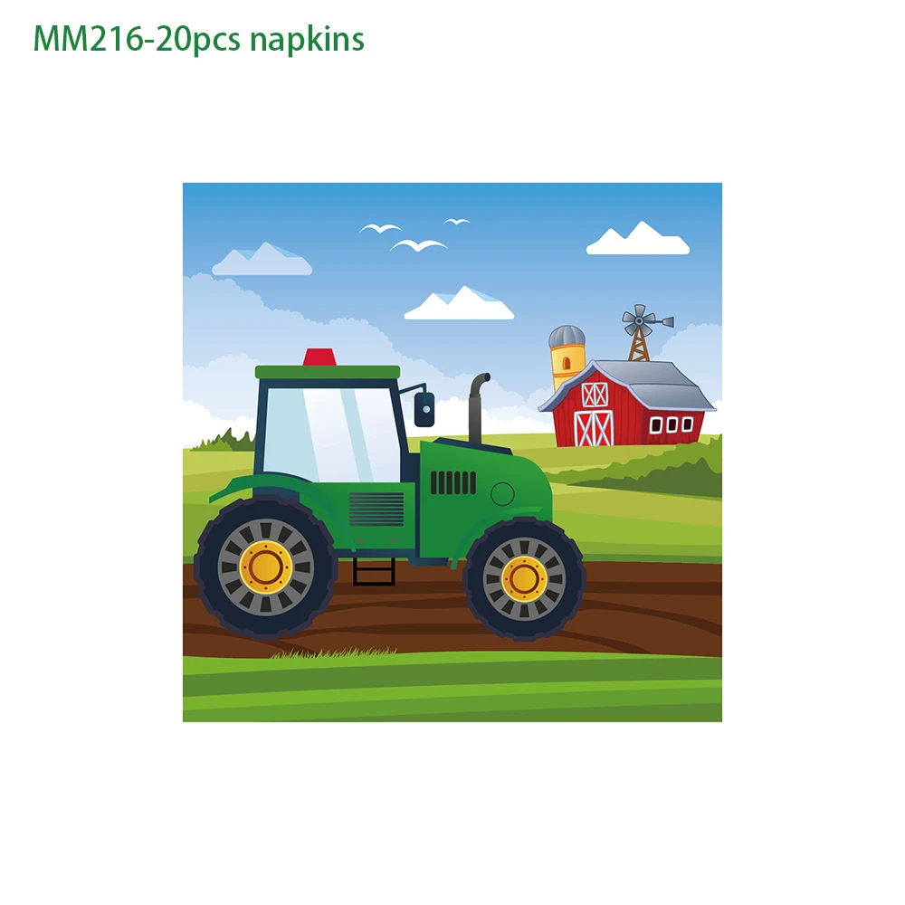 Chaveiro Imagem de desenho animado de trator fazenda verde