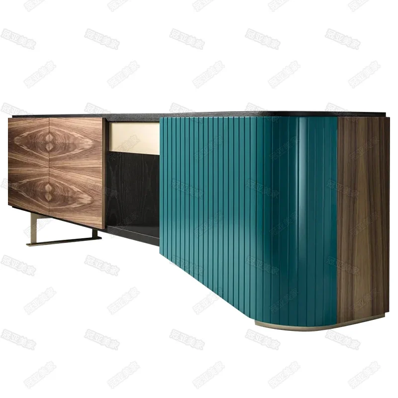 

Итальянский ТВ-шкаф и чайный столик, комбинированная современная вилла, роскошная гостиная в скандинавском стиле