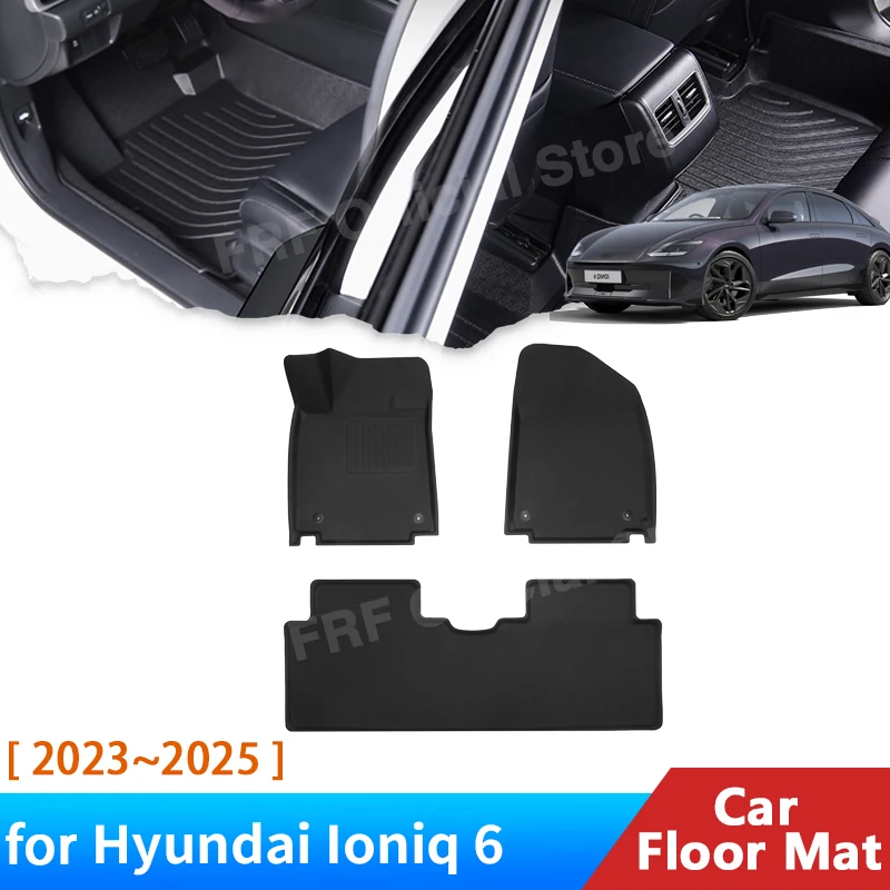 

for Hyundai Ioniq 6 2022 2023 2024 2025 Accessories TPE Full Surround Protective Liner Foot Pads Carpets Non-slip Floor Mats 3x