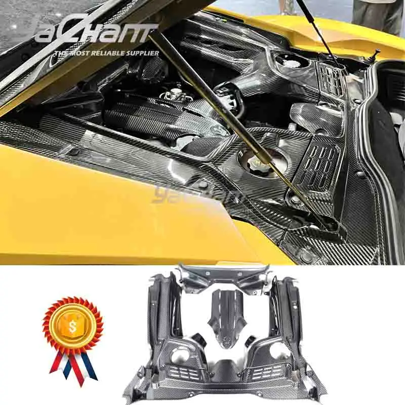 Car-Styling Dry Carbon Mc20 Coperchio Motore E Pannello Bay Adatto Per 2020-2023 Maserati Mc20 Coperchio Motore Stile Oem E Kit Pannello Bay