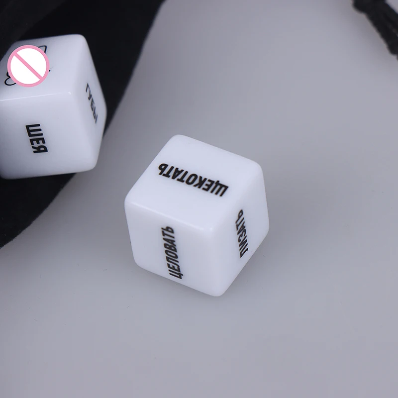 2Pcs Sex Dice With Velvet Dice Bag Fun Adult Erotic Love Sexy Posture Couple Lovers Humour Game Toy