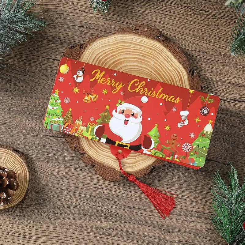Description Picture 5 of itemChristmas Santa Claus Money Card Envelope With 10 Card Slot Merry Christmas Decorations For Home 2025 Folding Banknote Card Box