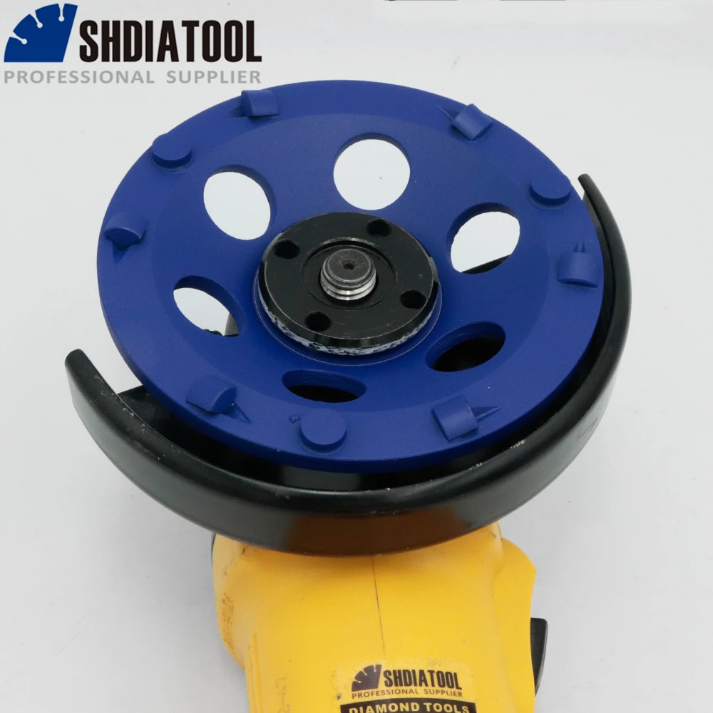 SHDIATOOL 다이아몬드 컵 휠 PCD 그라인딩 휠, 폴리 결정질 제거 에폭시 코팅 접착제, 콘크리트 115mm, 125mm, 4.5 인치, 5 인치, 1 개