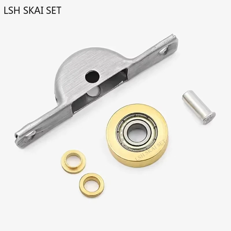 Stainless Steel Sliding Door Roller Wheel Barn Door Window Rollers Flat/concave Groove Mute Pulley Furniture Hardware 2pcs sliding door roller sliding door pulley