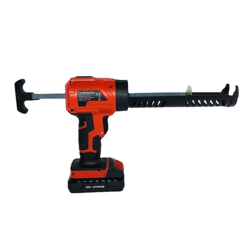 Cordless Electric Caulking Gun 4 Gear Cement Glass Adhesive Glue Seal Sealant Tool Machine with Battery EU Plug Charger