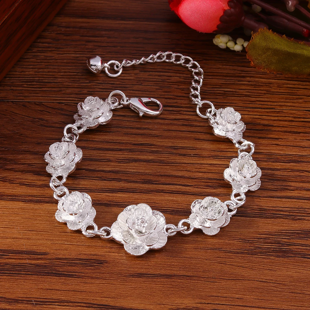 Aihua Hot Street fashion Silber Farbe Feine Zirkon Herz Schlüssel Anhänger Armband für Frau Party Geschenke Hochzeit Zubehör Schmuck – Detail 17