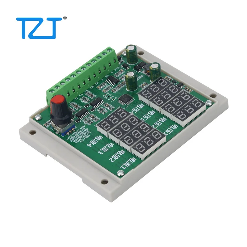 TZT 0-10V/0-25mA 4채널 전류 전압 신호 발생기 모듈 밝기 조절 가능 LED 신호 수집기