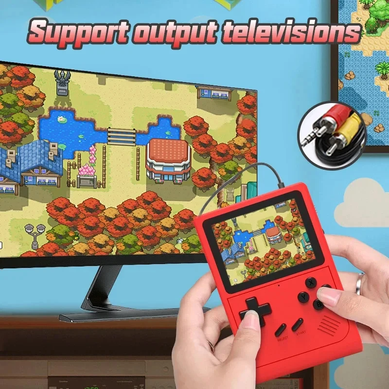 GB300 Handheld Game Console Portable Retro Video Game Console 3.0 Inch Built-in 6000+Game Support AV Output handheld game console