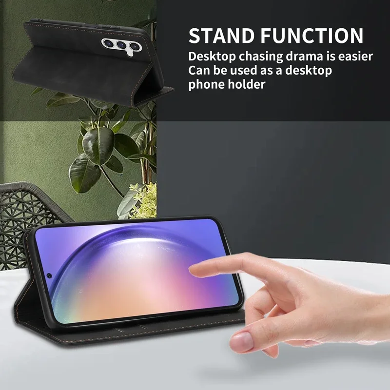 Luxurious Magnetic Flip Leather Wallet Case with Card Slot
