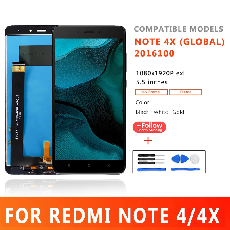 

Mobile Phone Lcd For Xiaomi Redmi Note 4 Lcd Display Touch Screen Replacement For Redmi Note 4X Snapdragon 625 Octa Core Display