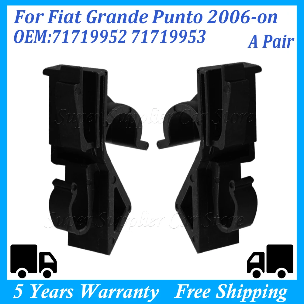 Supporto Clip Per Copertura Bagagliaio Fiat Grande Punto 2005-2009 – Originale 71719952 71719953, In ABS Nero, Facile Da Montare