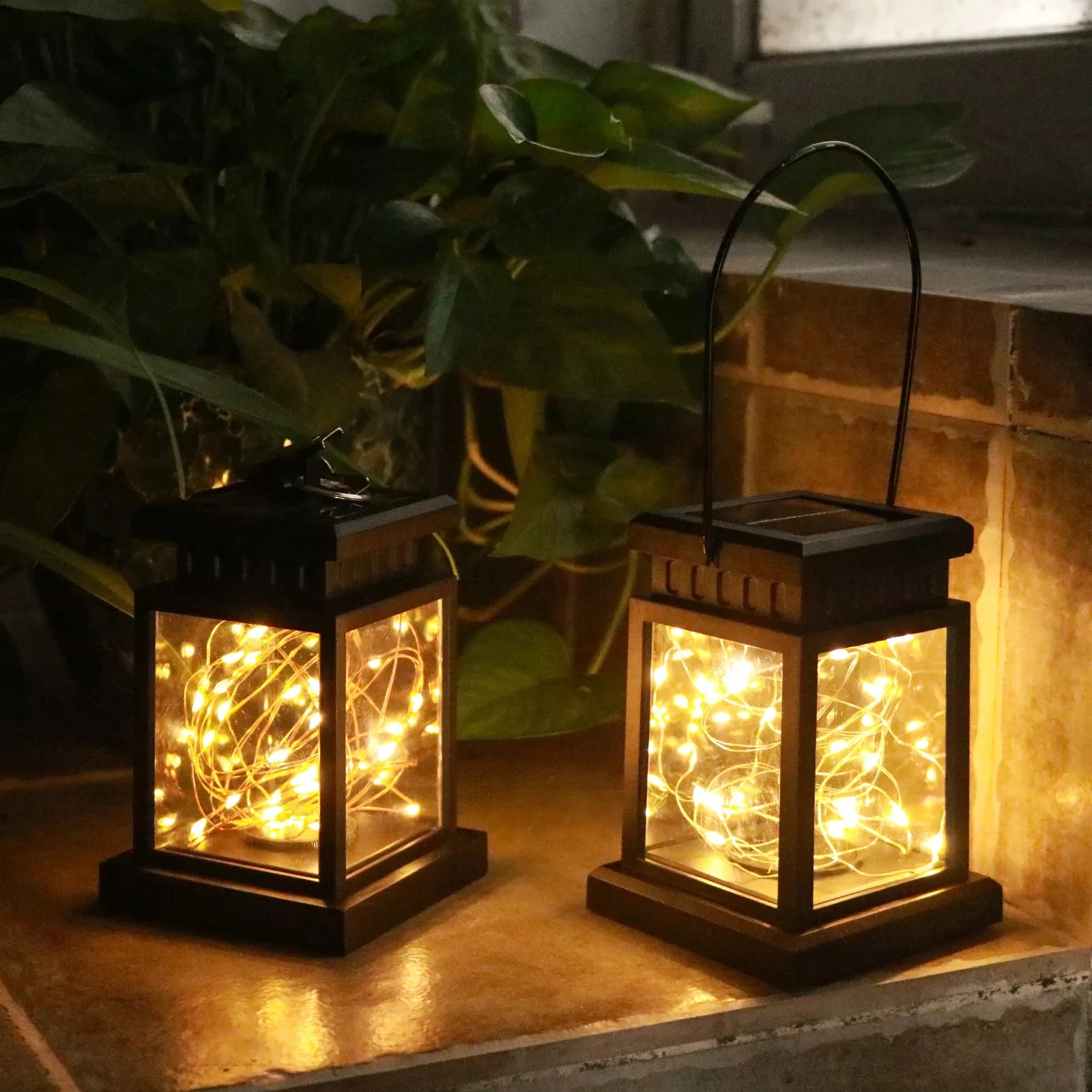 Solar LED Outdoor Waterproof Small Palace Lantern Garden Courtyard Park Corridor Decoration Star Chandelier