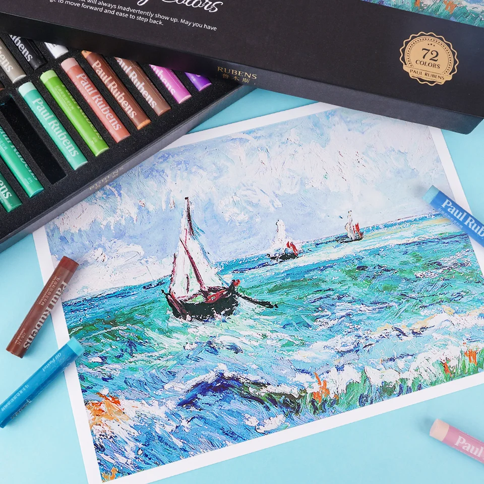 Witte Oliepastelset, 6 Stuks Paul Rubens Oliepastels Professionele Tekening Witte Oliesticks Pastels Art Supplies voor Professionele Kunstenaar