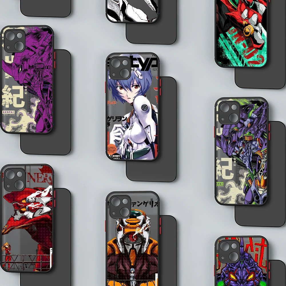 Neon Genesis Evangelion Eva Phone Case For Iphone Se 6 6s 7 8 11 12 13 Mini Plus X Xs Xr Pro Max Matte Frosted Aliexpress