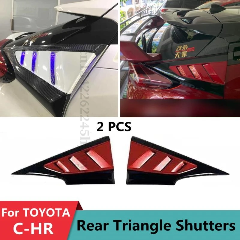 Kit de decoración de carrocería para Toyota CHR, accesorios para C-HR, 2020, 2016, 2017, 2018, 2019, 2021, persianas de ventana triangulares traseras