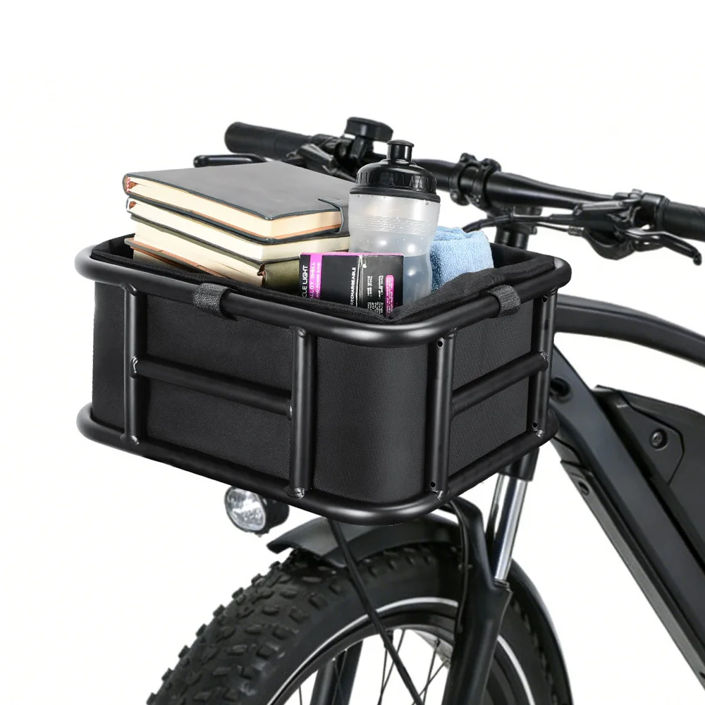 Rear Bike Basket Bicycle Cargo Rack Bag With Handle Large Capacity Fron E-Bike Basket Bike Baskets for Outdoor Travel Shopping