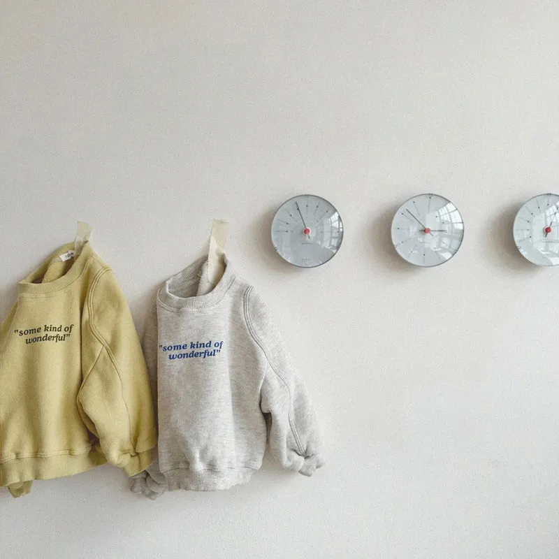 Description Picture 2 of itemBaby Autumn Clothes Hoodies Set Korean Children Clothing Baby Long Sleeved Hoodies Baby Letter Pullover Top