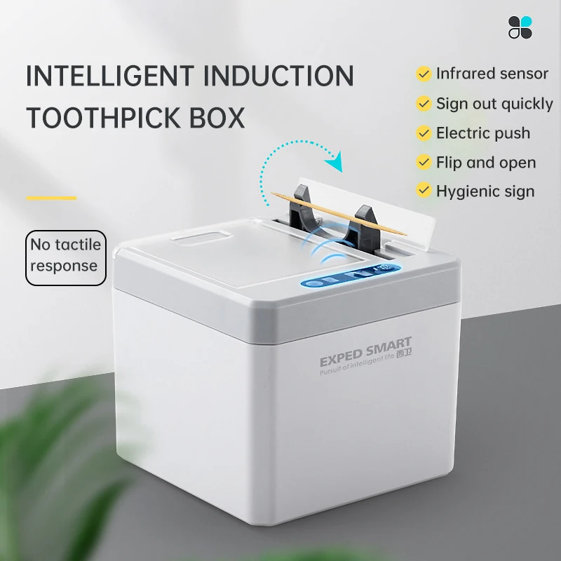 

Smart Automatic Toothpick Storage Box Kitchen Restaurant Toothpick Holder Intelligent Sensor Electric Toothpicks Dispenser