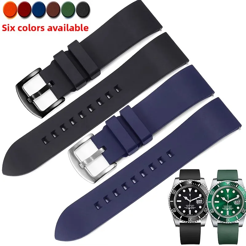 Quick Release FKM Rubber Watch Band - Sport Silicone Strap Bracelet (Multiple Sizes)