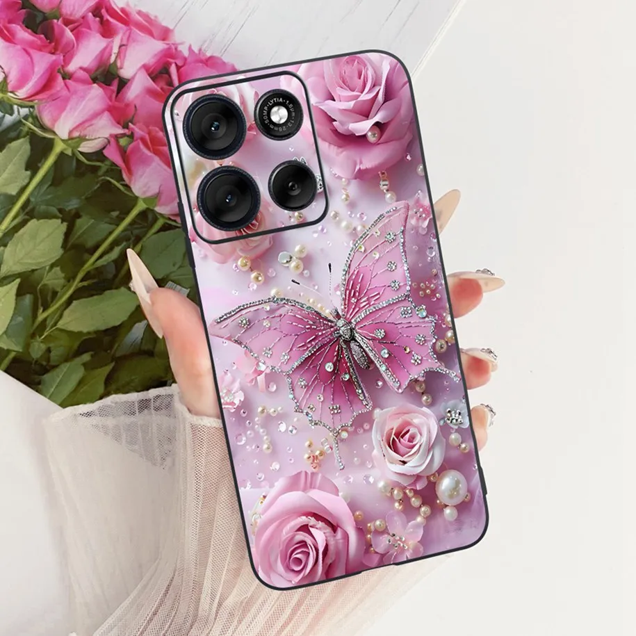 Stylish Bowknot Flower Soft Silicone Phone Case