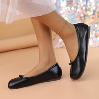Women’s Leather Toe Separator Loafers Flat Comfortable Slip-On Breathable Casual Shoes​