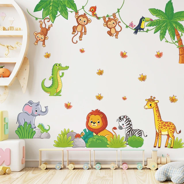 Comprar Pegatinas de pared de zoológico de bosque de dibujos