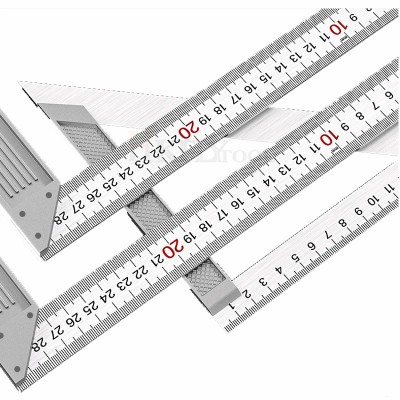 300mm 알루미늄 합금 각도 측정 사각자 목공용 알루미늄 합금 사각자 직각 90도 터닝 툴 게이지