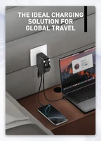 LDNIO 65W USB C Charger GaN Travel Charger 2 USB Fast Charging Ports Universal Travel Adapter UK/EU/USA/AUS plug for Laptops - Image 6