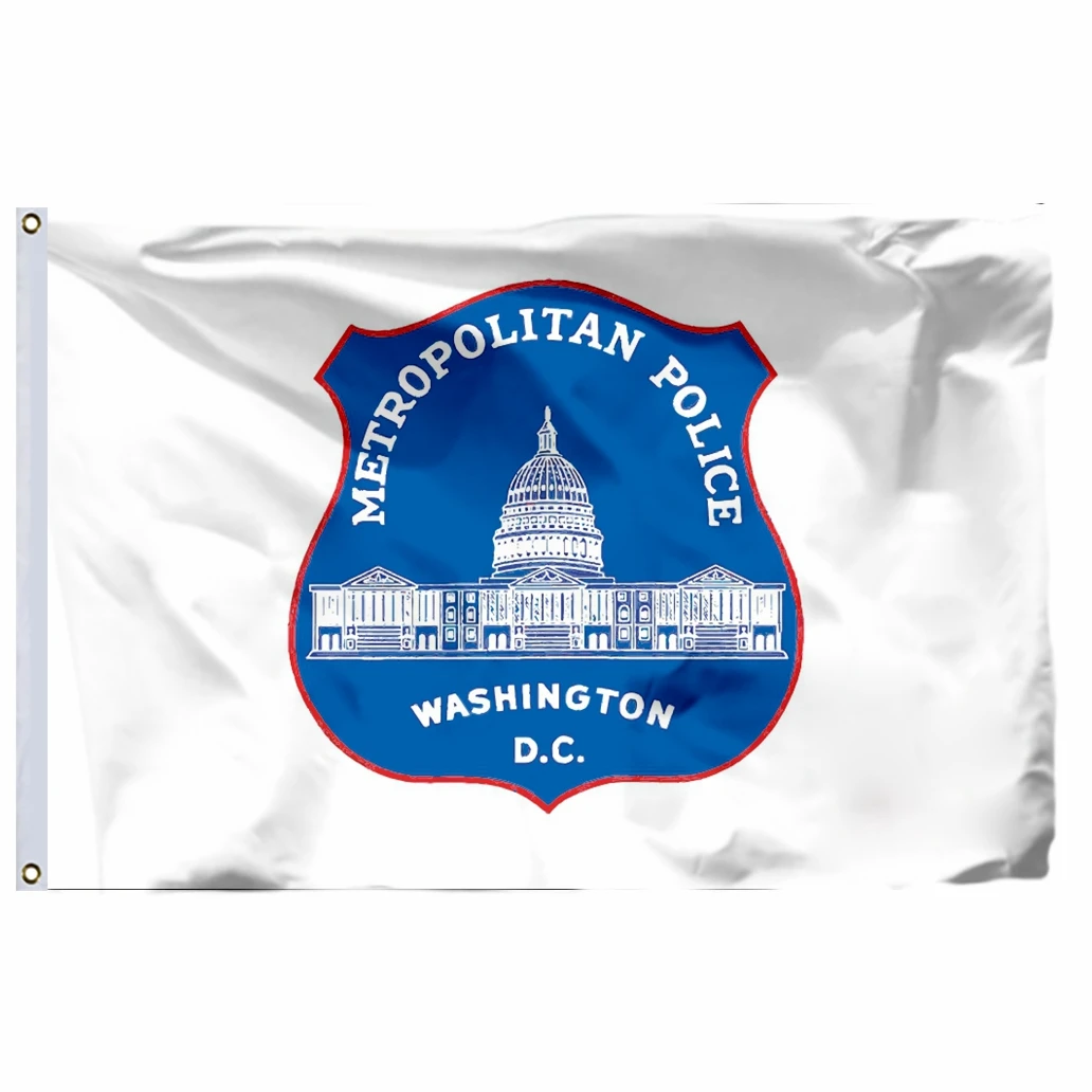 

US Washington DC Police Flag 3x5ft 90x150cm 100D Polyester High Quality Banner 21x14cm