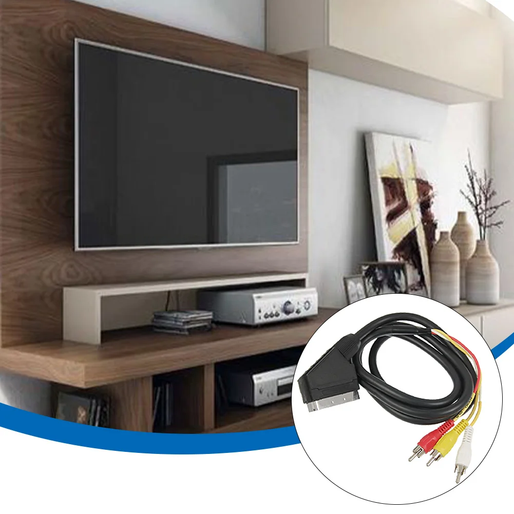   3 RCA Male  ü  ȯ Scart ̺,   ȣȯ AV  VCR 21p DVD